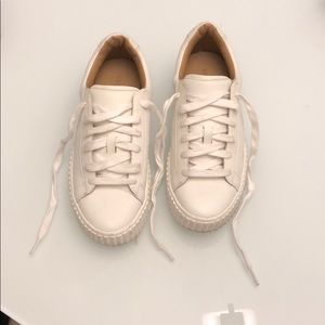 Express white sneakers size 7 worn once